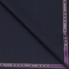 Blazer Fabric Raymond 45% Fine Wool Mild Check Colour Space Blue