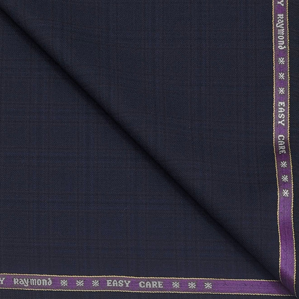 Blazer Fabric Raymond 45% Fine Wool Mild Check Colour Space Blue