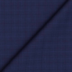 Blazer Fabric Raymond Poly Viscose Mild check Colour Azure Blue