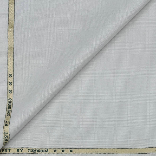 Blazer Fabric Raymond Poly Viscose Check Colour off White