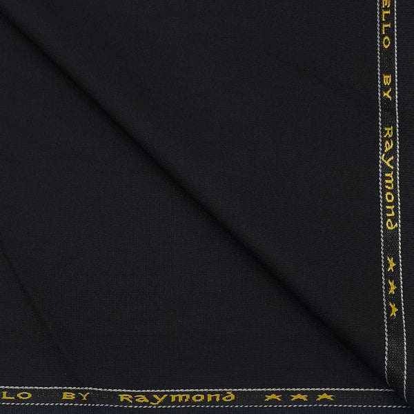 Blazer Fabric Matti Raymond Poly Viscose Plain Colour Black