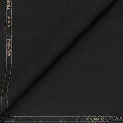 Blazer Fabric Raymond Poly Viscose Plain Colour Black
