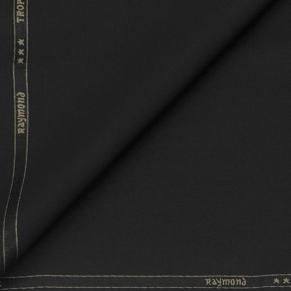 Blazer Fabric Raymond Poly Viscose Plain Colour Black