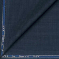 Blazer Fabric Raymond Poly Viscose Mild Check Colour Ocean Blue
