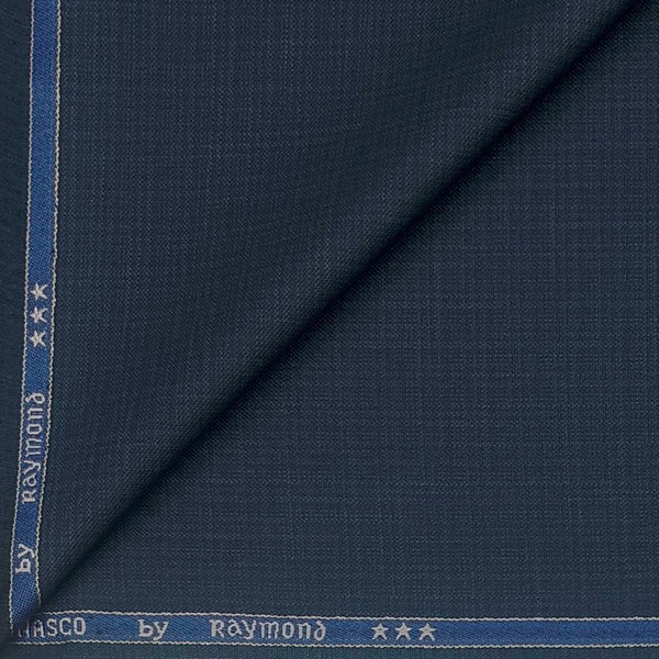 Blazer Fabric Raymond Poly Viscose Mild Check Colour Ocean Blue
