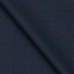 Blazer Fabric Raymond Poly Viscose Broad Check Colour Space Blue