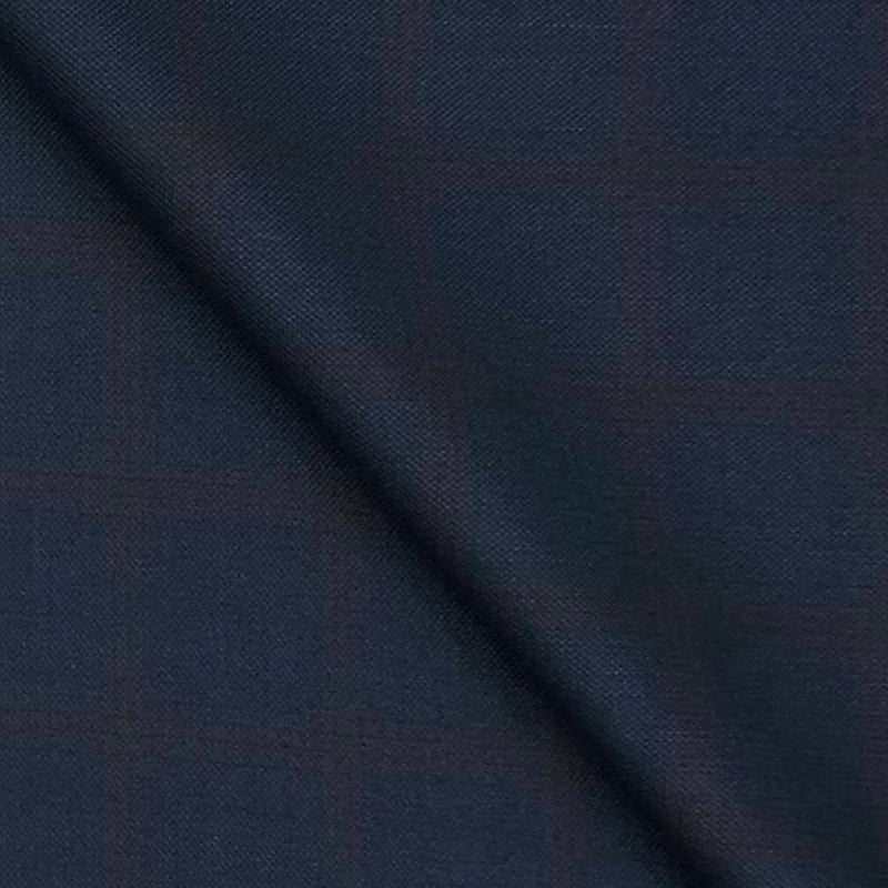 Blazer Fabric Raymond Poly Viscose Broad Check Colour Space Blue