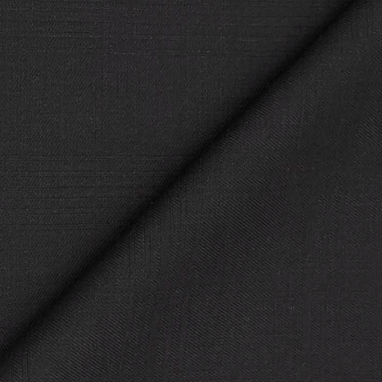 Blazer Fabric Siyaram Poly Viscose Mild Check Colour Bistre Brown
