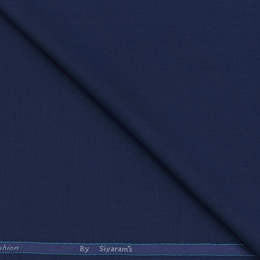 Blazer Fabric Siyaram Poly Viscose Self Texture Colour Blue