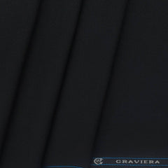 Blazer Fabric Graviera Poly Viscose Plain Colour Black