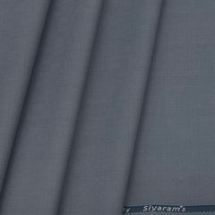 Blazer Fabric Siyaram Poly Viscose Mild Check Colour Silver Grey
