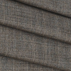 Koti Fabric Siyaram Poly Viscose Broad Check Colour wood Brown