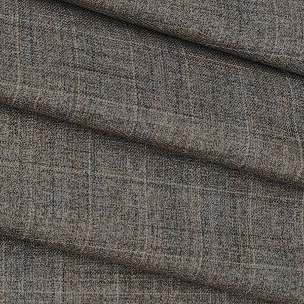 Koti Fabric Siyaram Poly Viscose Broad Check Colour wood Brown
