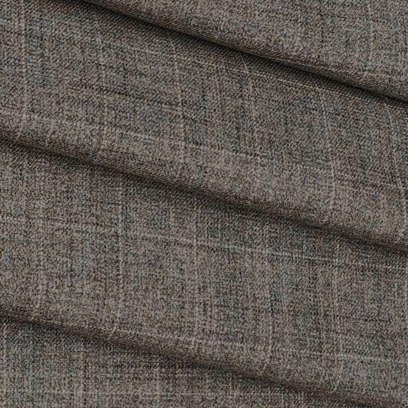 Koti Fabric Siyaram Poly Viscose Broad Check Colour wood Brown