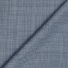 Koti Fabric Raymond Poly viscose Mild Check Colour Silver