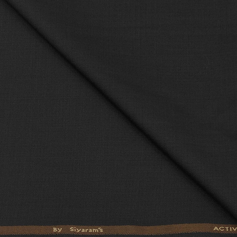 Koti Fabric Siyaram Poly Viscose Self Texture Colour Blackish Brown