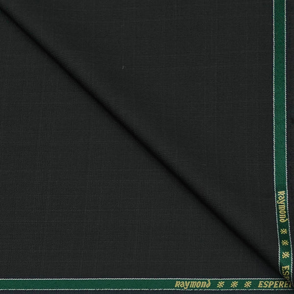 Koti Fabric Raymond Wool Blended Mild Check Colour Dark Green