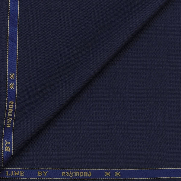 Koti Fabric Raymond Poly viscose Mild Check Colour Berry Blue