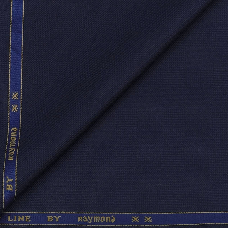 Koti Fabric Raymond Poly viscose Mild Check Colour Berry Blue