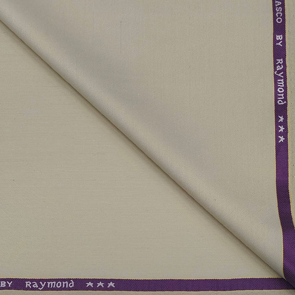 Koti Fabric Raymond Poly viscose Plain Colour Light Beige