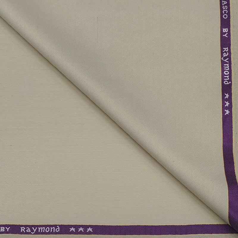 Koti Fabric Raymond Poly viscose Plain Colour Light Beige