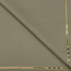 Koti Fabric Raymond Poly viscose Plain Colour Khaki Brown
