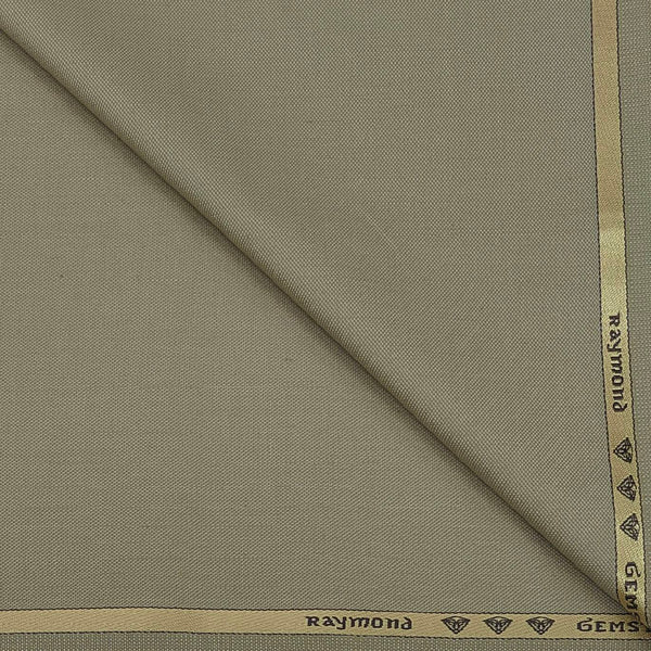 Koti Fabric Raymond Poly viscose Plain Colour Khaki Brown