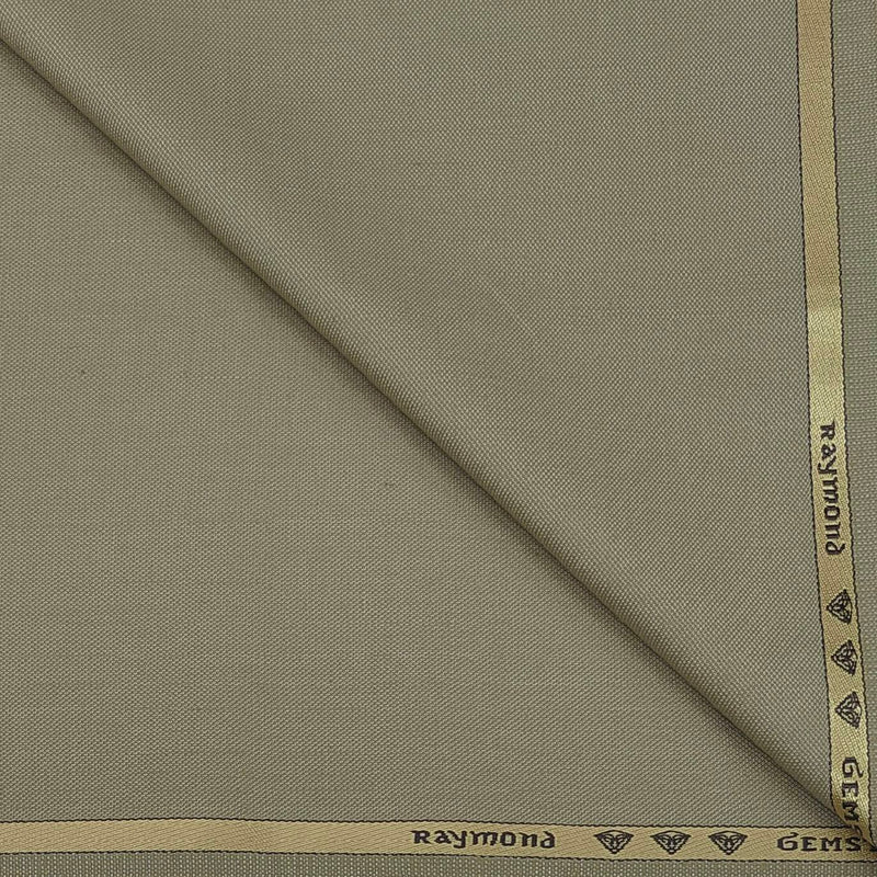 Koti Fabric Raymond Poly viscose Plain Colour Khaki Brown