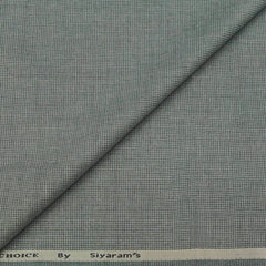 Koti Fabric Siyaram Poly Viscose Pin Check Colour Elaichi Green