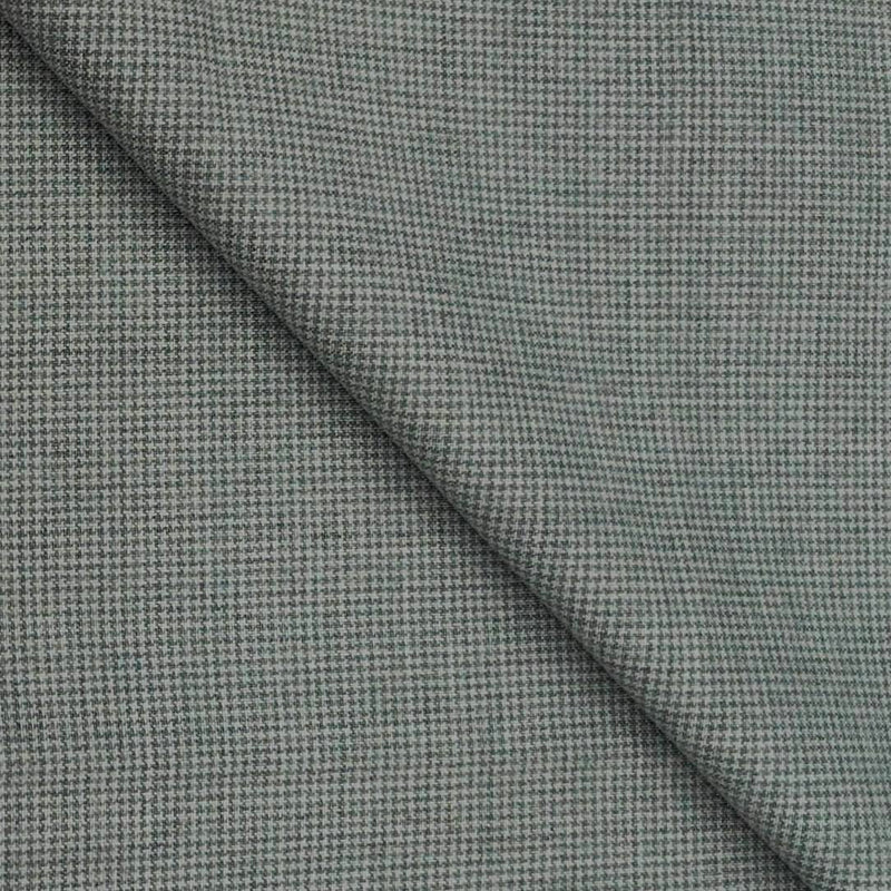 Koti Fabric Siyaram Poly Viscose Pin Check Colour Elaichi Green
