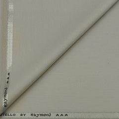 Koti Fabric Raymond Poly viscose Plain Colour Cream