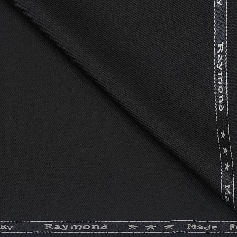 Koti Fabric Raymond Poly viscose Plain Colour Soot Black
