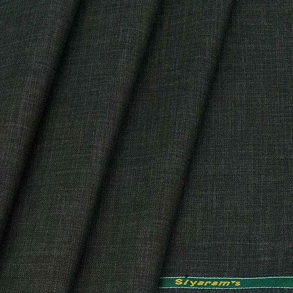 Koti Fabric Siyaram Poly Viscose Self Thick Texture Colour Millitary Green