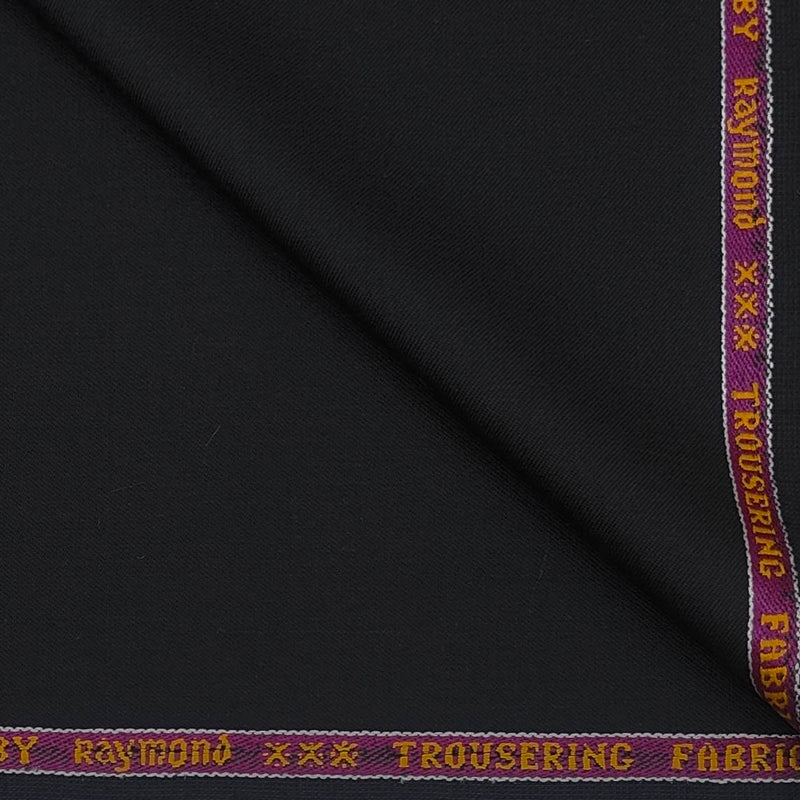 Koti Fabric Raymond Wool Blended Plain Colour Crow Black