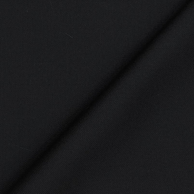 Koti Fabric Raymond Wool Blended Plain Colour Crow Black