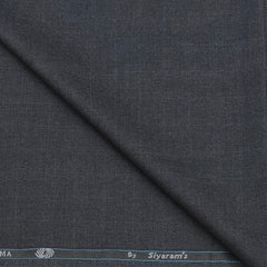Koti Fabric Siyaram Poly Viscose Self Check Colour Grey