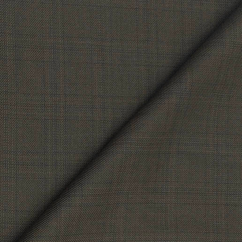 Koti Fabric Raymond Wool Blended Mild Check Colour Brown