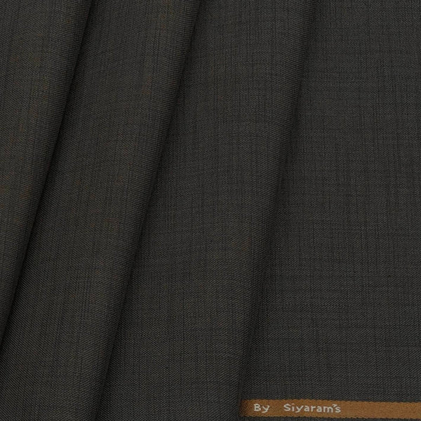 Fabric Siyaram Poly Viscose Self Slub Colour Dark Brown