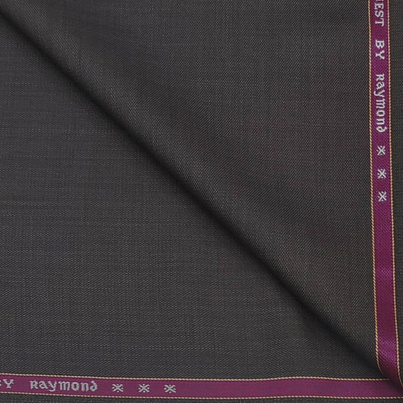 Koti Fabric Raymond Poly viscose Self Texture Colour Brown