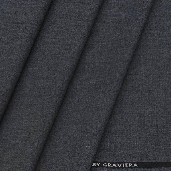 Trouser Faric Graviera 4Way Lycra Premium Plain Colour Worsted Grey