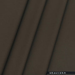 Trouser Fabric Graviera 4Way Lycra Premium Plain Colour Coffee Brown