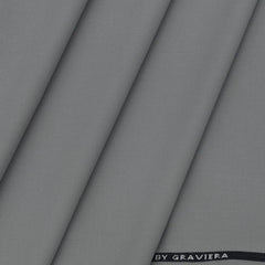 Trouser Fabric Graviera 4Way Lycra Premium Plain Colour Fossil Grey