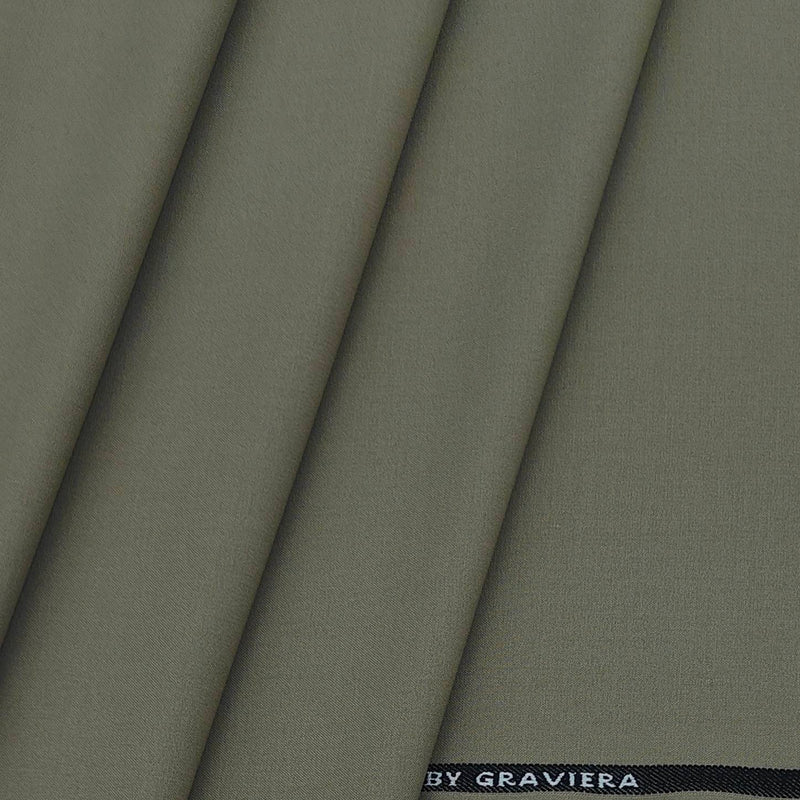 Trouser Fabric Graviera 4Way Lycra Premium Plain Colour Tea Green