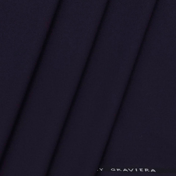 Trouser Fabric Graviera 4Way Lycra Premium Plain Colour Dark Purple