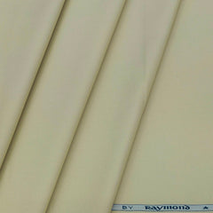 Trouser Fabric Raymond Pure Cotton Self Textured Color Light Beige