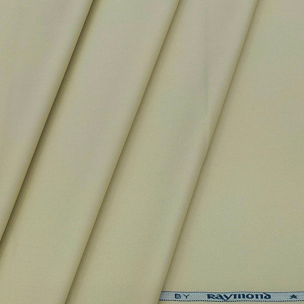 Trouser Fabric Raymond Pure Cotton Self Textured Color Light Beige