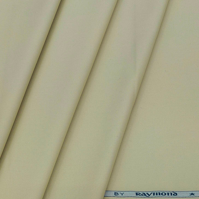 Trouser Fabric Raymond Pure Cotton Self Textured Color Light Beige