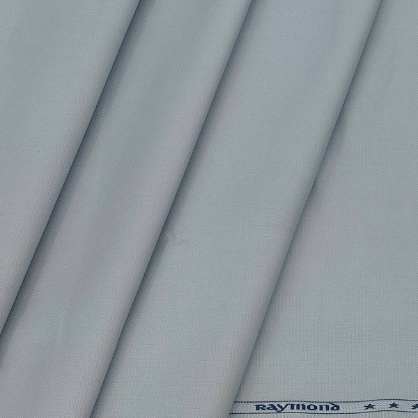 Trouser Fabric Raymond Pure Cotton Self Textured Colour Silver