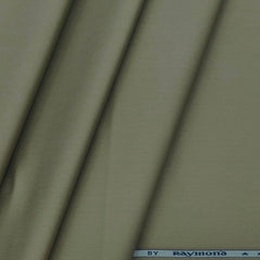 Trouser Fabric Raymond Pure Cotton Plain Lycra Color Arctich Green