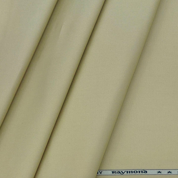 Trouser Fabric Raymond Pure Cotton Self Textured Color Camel Beige